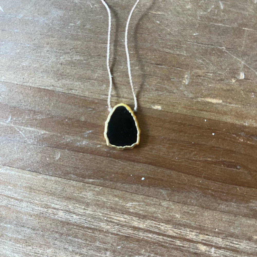 Soulku Gold and Black onyx Necklace
